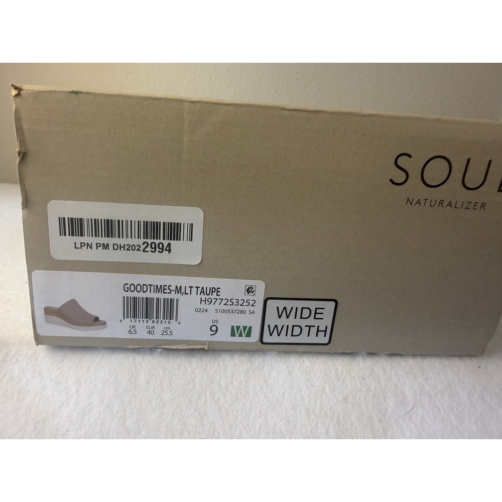 SOUL Naturalizer Goodtimes Wedge Slides Taupe Mesh Size 9W NWB Holiday Gift - Picture 5 of 6